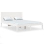 Estructura de cama de madera maciza de pino blanco 140x190 cm de vidaXL, Camas y somieres - Ref: Foro24-3104134, Precio: 192,...