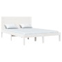 Estructura de cama de madera maciza de pino blanco 140x190 cm de vidaXL, Camas y somieres - Ref: Foro24-3104134, Precio: 192,...