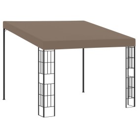 Cenador con montaje en la pared gris taupe 3x3 m de vidaXL, Carpas y cenadores - Ref: Foro24-312260, Precio: 211,99 €, Descue...