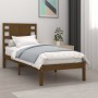 Estructura de cama madera maciza marrón miel 75x190 cm de vidaXL, Camas y somieres - Ref: Foro24-3104181, Precio: 103,15 €, D...