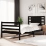 Estructura de cama madera maciza de pino negra 90x200 cm de vidaXL, Camas y somieres - Ref: Foro24-3104272, Precio: 131,18 €,...