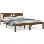 Estructura de cama madera maciza de pino marrón miel 120x200 cm de vidaXL, Camas y somieres - Ref: Foro24-3104216, Precio: 13...