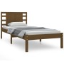 Solid pine wood bed frame honey brown 100x200 cm by vidaXL, Beds and slatted bases - Ref: Foro24-3104211, Price: 117,77 €, Di...