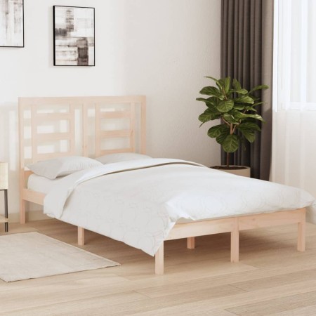 Solid pine wood bed frame 120x200 cm by vidaXL, Beds and slatted bases - Ref: Foro24-3104343, Price: 106,23 €, Discount: %