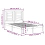 Estructura de cama madera maciza de pino 120x200 cm de vidaXL, Camas y somieres - Ref: Foro24-3104343, Precio: 106,23 €, Desc...