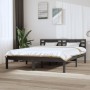 Gray solid wood bed frame King Size 150x200 cm by vidaXL, Beds and slatted bases - Ref: Foro24-3104225, Price: 179,39 €, Disc...