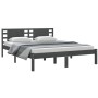 Estructura de cama madera maciza gris King Size 150x200 cm de vidaXL, Camas y somieres - Ref: Foro24-3104225, Precio: 170,82 ...