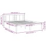 Estructura de cama madera maciza gris King Size 150x200 cm de vidaXL, Camas y somieres - Ref: Foro24-3104225, Precio: 170,82 ...