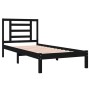 Black single solid pine wood bed frame 90x190cm by vidaXL, Beds and slatted bases - Ref: Foro24-3104317, Price: 116,99 €, Dis...