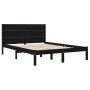 Estructura de cama madera maciza de pino negra 140x190 cm de vidaXL, Camas y somieres - Ref: Foro24-3104137, Precio: 166,16 €...