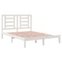 Estructura de cama de madera maciza de pino blanco 140x190 cm de vidaXL, Camas y somieres - Ref: Foro24-3104329, Precio: 127,...