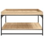 Mesa centro madera ingeniería y hierro roble Sonoma 80x80x45 cm de vidaXL, Mesas de centro - Ref: Foro24-832814, Precio: 60,1...