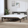 Estructura de cama de madera maciza de pino gris 160x200 cm de vidaXL, Camas y somieres - Ref: Foro24-3104230, Precio: 172,82...