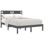 Estructura de cama doble pequeña madera maciza gris 120x190 cm de vidaXL, Camas y somieres - Ref: Foro24-3104190, Precio: 133...