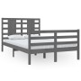 Estructura de cama madera maciza de pino gris 120x200 cm de vidaXL, Camas y somieres - Ref: Foro24-3104280, Precio: 149,83 €,...