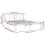 Estructura de cama de madera maciza de pino gris 140x200 cm de vidaXL, Camas y somieres - Ref: Foro24-3104220, Precio: 139,94...