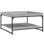 Mesa centro madera ingeniería y hierro gris Sonoma 80x80x45 cm de vidaXL, Mesas de centro - Ref: Foro24-832816, Precio: 60,56...