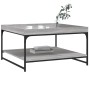 Mesa centro madera ingeniería y hierro gris Sonoma 80x80x45 cm de vidaXL, Mesas de centro - Ref: Foro24-832816, Precio: 60,56...