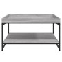 Sonoma gray engineered wood and iron coffee table 80x80x45 cm by vidaXL, Coffee table - Ref: Foro24-832816, Price: 60,66 €, D...