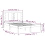 Doppelbettgestell aus massivem Holz in Honigbraun, 120 x 190 cm von vidaXL, Betten und Lattenroste - Ref: Foro24-3104191, Pre...