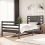 Solid gray pine wood bed frame 90x200 cm by vidaXL, Beds and slatted bases - Ref: Foro24-3104270, Price: 108,68 €, Discount: %