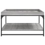 Mesa centro madera ingeniería y hierro gris Sonoma 80x80x45 cm de vidaXL, Mesas de centro - Ref: Foro24-832816, Precio: 60,56...