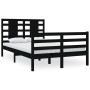 Solid black pine wood bed frame 120x200 cm by vidaXL, Beds and slatted bases - Ref: Foro24-3104282, Price: 163,56 €, Discount: %