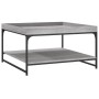 Mesa centro madera ingeniería y hierro gris Sonoma 80x80x45 cm de vidaXL, Mesas de centro - Ref: Foro24-832816, Precio: 60,56...