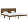 Estructura de cama madera maciza de pino marrón miel 200x200 cm de vidaXL, Camas y somieres - Ref: Foro24-3104176, Precio: 17...