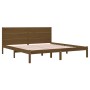 Estructura de cama madera maciza de pino marrón miel 200x200 cm de vidaXL, Camas y somieres - Ref: Foro24-3104176, Precio: 17...