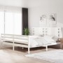 Estructura de cama madera maciza de pino blanca 200x200 cm de vidaXL, Camas y somieres - Ref: Foro24-3104304, Precio: 167,61 ...