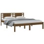 Estructura de cama madera maciza King marrón miel 150x200 cm de vidaXL, Camas y somieres - Ref: Foro24-3104226, Precio: 173,7...