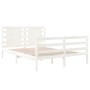 Solid white pine wood bed frame 140x200 cm by vidaXL, Beds and slatted bases - Ref: Foro24-3104284, Price: 138,94 €, Discount: %