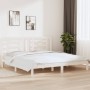 Estructura de cama madera maciza de pino blanco 200x200 cm de vidaXL, Camas y somieres - Ref: Foro24-3104369, Precio: 135,97 ...