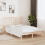 Solid pine wood bed frame 135x190 cm by vidaXL, Beds and slatted bases - Ref: Foro24-3104323, Price: 107,52 €, Discount: %