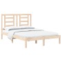 Solid pine wood bed frame 135x190 cm by vidaXL, Beds and slatted bases - Ref: Foro24-3104323, Price: 107,99 €, Discount: %