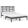 Estructura de cama doble pequeña madera maciza gris 120x190 cm de vidaXL, Camas y somieres - Ref: Foro24-3104320, Precio: 130...