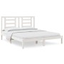 Solid white pine wood bed frame 160x200 cm by vidaXL, Beds and slatted bases - Ref: Foro24-3104359, Price: 128,99 €, Discount: %