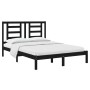 Estructura de cama madera maciza de pino negro 135x190 cm de vidaXL, Camas y somieres - Ref: Foro24-3104327, Precio: 151,36 €...