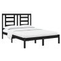 Estructura de cama madera maciza negra 120x190 cm de vidaXL, Camas y somieres - Ref: Foro24-3104322, Precio: 151,21 €, Descue...