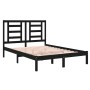 Estructura de cama madera maciza negra 120x190 cm de vidaXL, Camas y somieres - Ref: Foro24-3104322, Precio: 151,21 €, Descue...