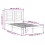 Estructura de cama madera maciza negra 120x190 cm de vidaXL, Camas y somieres - Ref: Foro24-3104322, Precio: 151,21 €, Descue...