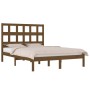 Honey brown solid pine wood bed frame 160x200 cm by vidaXL, Beds and slatted bases - Ref: Foro24-3104491, Price: 160,11 €, Di...