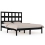 Estructura de cama de madera maciza de pino negra 140x190 cm de vidaXL, Camas y somieres - Ref: Foro24-3104462, Precio: 156,3...