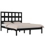 Estructura de cama de madera maciza de pino negra 140x190 cm de vidaXL, Camas y somieres - Ref: Foro24-3104462, Precio: 156,3...