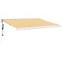 Toldo retráctil aluminio y tela blanco y amarillo 3x2,5 m de vidaXL, Toldos - Ref: Foro24-3154581, Precio: 601,37 €, Descuent...