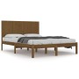 Estructura cama madera maciza marrón miel Super King 180x200 cm de vidaXL, Camas y somieres - Ref: Foro24-3104431, Precio: 20...