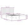 Estructura cama madera maciza marrón miel Super King 180x200 cm de vidaXL, Camas y somieres - Ref: Foro24-3104431, Precio: 20...