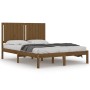 Estructura de cama madera maciza de pino marrón miel 140x200 cm de vidaXL, Camas y somieres - Ref: Foro24-3104416, Precio: 14...