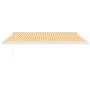 Toldo retráctil aluminio y tela amarillo y blanco 4x3 m de vidaXL, Toldos - Ref: Foro24-3154583, Precio: 1,00 €, Descuento: %